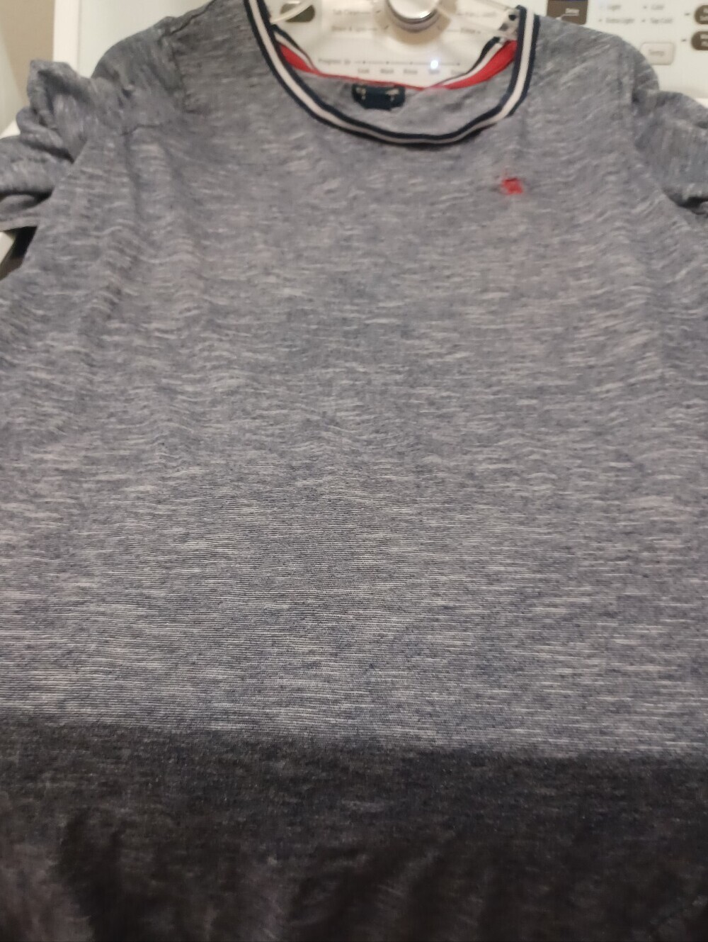 × U.S. Polo Assn. Heather Gray & Navy 3/4 Long Sleeve Dress Women's Size Large - Picture 3 of 7